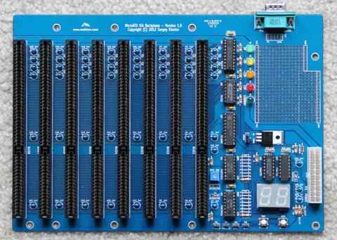 The ISA Backplane, with it's 8 ISA Slots