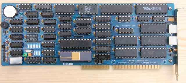 An Xi 8088 PCB, Fully assembled with all chips populated.